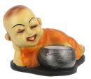 JaipurCrafts Ceramic Child Monk Showpiece (Set of 2, 13 cm, Yellow) Online