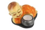 JaipurCrafts Ceramic Child Monk Showpiece (Set of 2, 13 cm, Yellow) Online