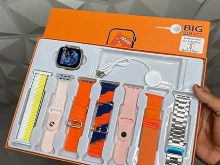 7 Strap Smart Watch Combo (Multi-coloured straps) For Discount