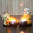 JaipurCrafts Ceramic Child Monk Showpiece (Set of 2, 13 cm, Yellow) Online